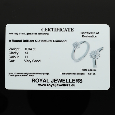 Fehér arany gyűrű 54-es méret (M901-54)